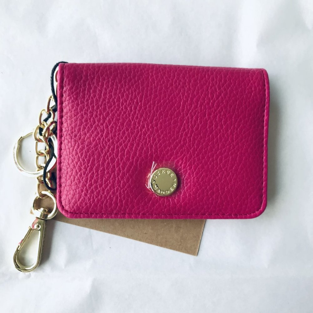 Steve Madden BFOLD Fuschia  Fold Over Card Case w ID Card holder  4.25" X 3.25"